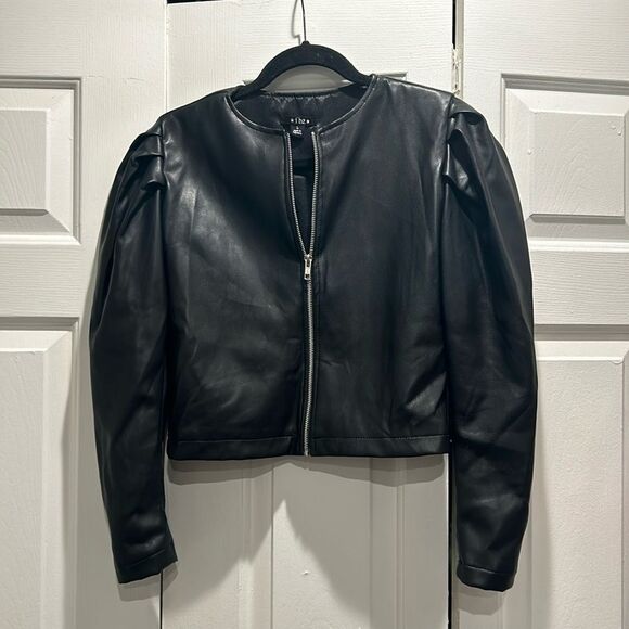 fbz Other - FBZ Black Faux Leather Jacket, Girls Size Large